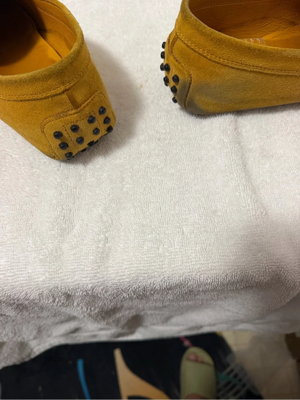Tod's Men's Suede Loafers in Mustard